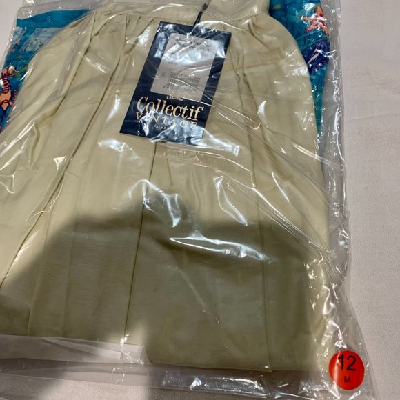 Collectif Retro Pinup Full Skirt Jasmine Seashell Border UK12/ US 8 MED NWT - Picture 15 of 15